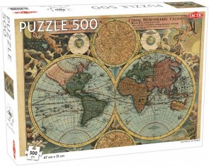 tactic pussel gammal världskarta 500 bitar