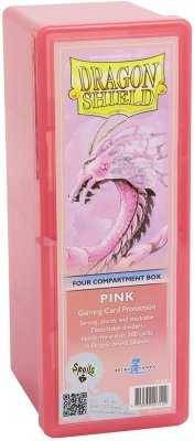 dragon shield four compartment box pink